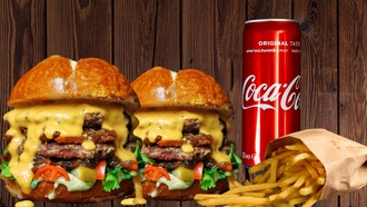 2'Li Double Cheeseburger Menü görseli