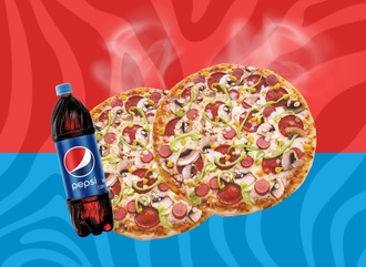2'Li Büyük Boy Pizza Menü (6 Kişilik) görseli