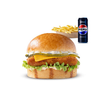 Fish & Cheese Burger Menü görseli