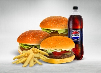 3'Lü Jr. Burgerro Menü görseli