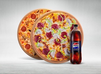 2 Büyük Boy Pizza & İçecek (1 L.) Menü görseli