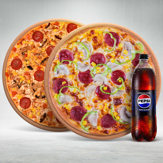 2 Büyük Boy Pizza & İçecek (1 L.) Menü görseli