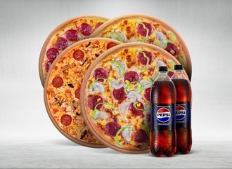 4 Orta Boy Favori Pizza & İçecek (1 L.) (2 Adet) görseli