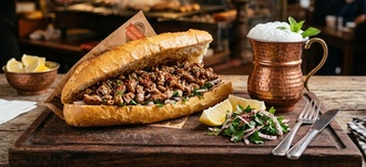 Üç Çeyrek Ekmek Arası Kuzu Kokoreç Menü (Ayran (27 Cl.) görseli