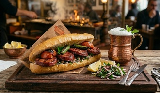 Üç Çeyrek Ekmek Arası Osmanlı Sucuk Menü Ayran (27 Cl.) görseli