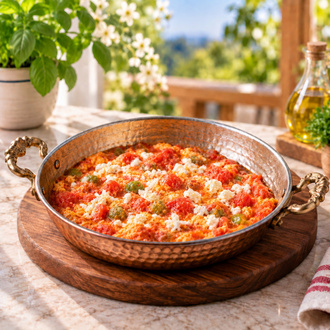 Beyaz Peynirli Menemen görseli