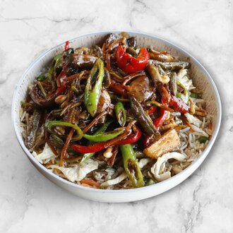 Tavuklu Pilav Üstü Spesiyal Acılı Çin Fasulyesi görseli