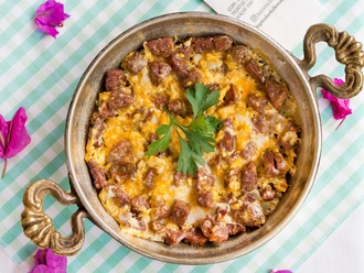 Çırpılmış Sucuklu Yumurta görseli