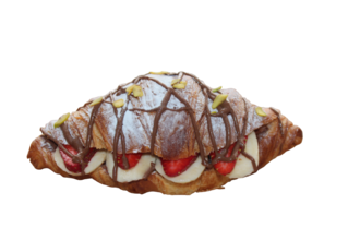 Muz & Çilek & Nutellalı Tereyağlı Kruvasan (70 Gr.) görseli