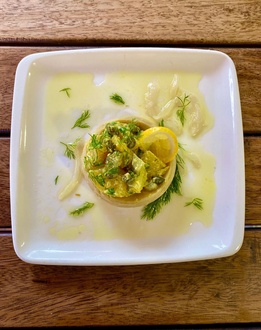 Enginar Yatağında Hardal Soslu Patates görseli