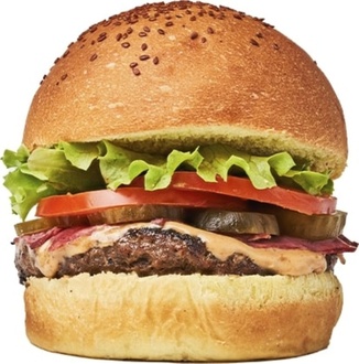 Fıstık Ezmeli Ve Kaburga Fümeli Baba Burger (Orta Boy) görseli