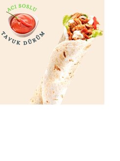 Acı Soslu Tavuk Döner Dürüm (100 Gr.) görseli