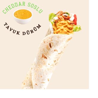 Cheddar Soslu Tavuk Döner Dürüm (100 Gr.) görseli