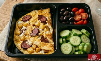 Peynirli Patatesli Sucuklu Omlet görseli