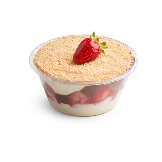 Çilekli Bisküvili Muhallebi görseli