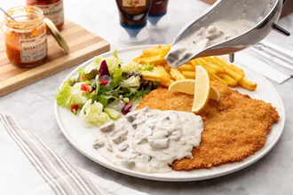 Mantar Soslu Tavuk Şnitzel görseli