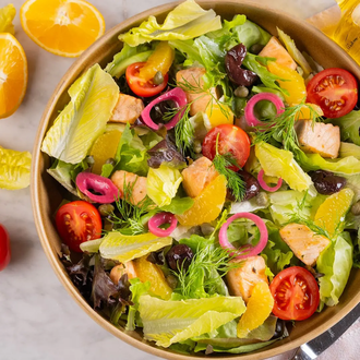 Portakal Soslu Somon Salata görseli