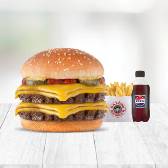 Mega Double Cheeseburger Menü görseli