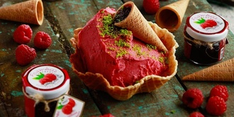 Keçi Sütlü Frambuazlı Dondurma (300 Gr.) görseli