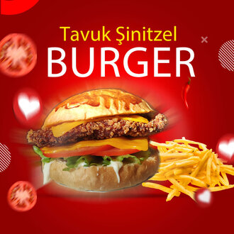 Tavuk Şinitzel Burger Menü görseli
