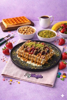 Kızıl Karamel Waffle görseli