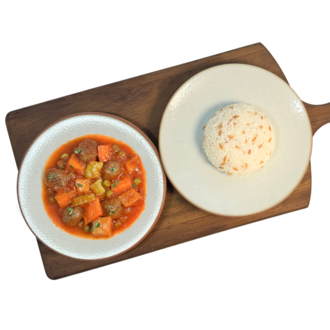 Sebzeli Sulu Köfte & Pirinç Pilavı görseli