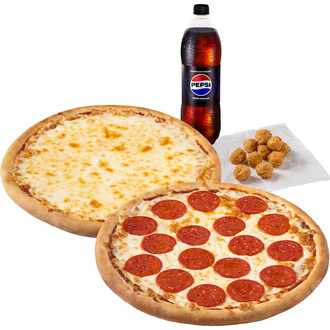 2 Adet Büyük Boy Pizza + Litrelik İçecek + 10 Lu Çıtır Tavuk görseli