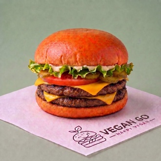 Vegan Go Double Et Cheeseburger görseli