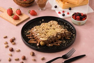 Sütlü Çikolatalı Muzlu Jumbo Waffle görseli