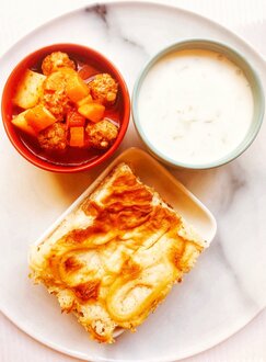 Sulu Köfte & Fırın Makarna & Cacık görseli