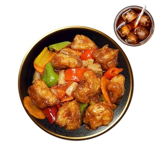 2710 - Tatlı Ekşi Soslu Tavuk Menü / Sweet And Sour Chicken Menü görseli