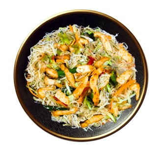 2042 - Tavuklu İnce Pirinç Çubuğu - Thin Rice Stick With Chicken görseli