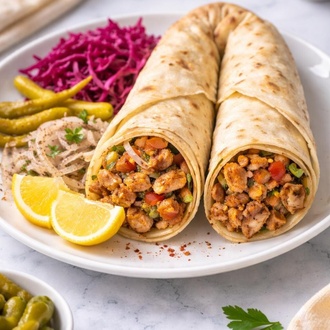 Çift Lavaş Tavuk Tantuni Dürüm görseli