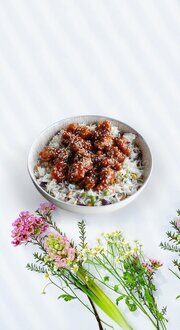 Sebzeli Pilav Üstü General Tso Tavuk görseli