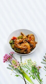 Spesiyal Soslu Acılı Jumbo Karides görseli