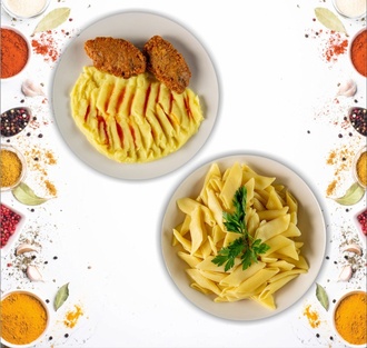 Püreli Kadınbudu Köfte & Makarna görseli