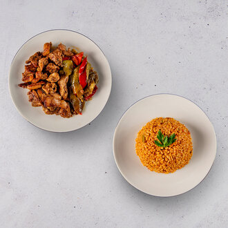 Tavuk Şiş & Bulgur Pilavı (İkili Tabak) görseli