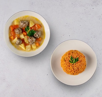 Ekşili Köfte & Bulgur Pilavı görseli