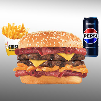 Double Western Burger Bbq Menü görseli
