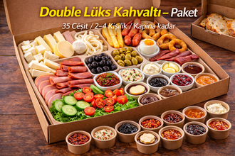 Double Lüks Kahvaltı Tabağı (35 Çeşit) görseli