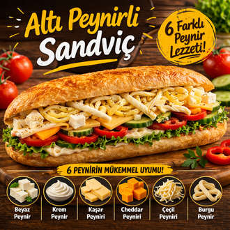 Altı Peynirli Soğuk Sandviç görseli