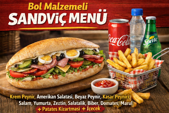 Bol Malzemeli Sandviç Menü görseli