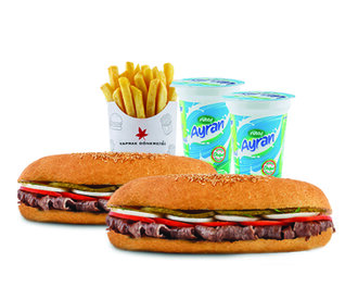 Efsane İkili Ekmek Arası Et Döner Menü görseli