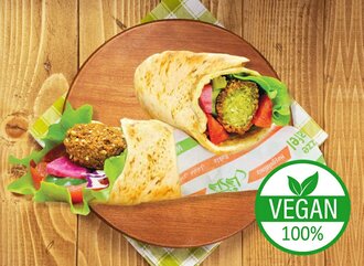 Patatesli Falafel Saj  Dürüm görseli