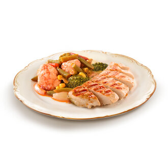 Izgara Tavuk Ve Sebze Sote görseli