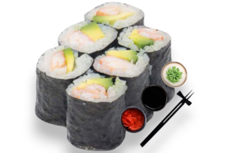 188- Avokado Ebi Maki Roll (6 Pcs) görseli
