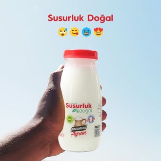 Susurluk Karamaya Cam Şişe Ayran görseli