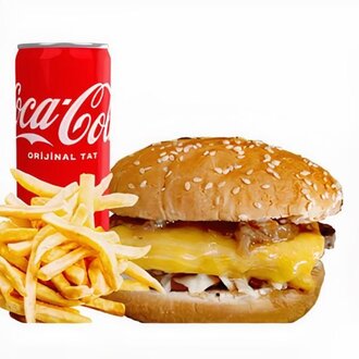 Dorf Cheeseburger Menü (110 Gr.) görseli