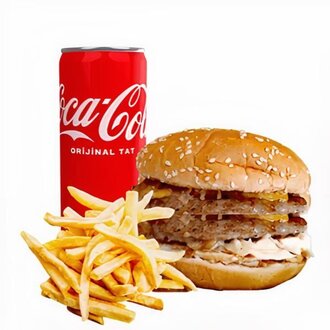 Dorf Double Burger Menü (220 Gr.) görseli