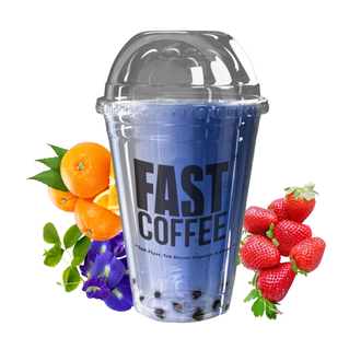 Mavi Kelebek & Turunç & Çilek Bubble Tea görseli